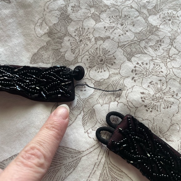 Y2K De Laru Black Mesh Overlay Beaded Maxi Dress 2 Whimsigoth Goth Hoco Prom - Picture 4 of 13